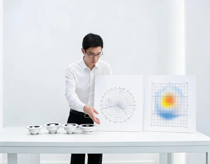 Specifier comparing lighting samples